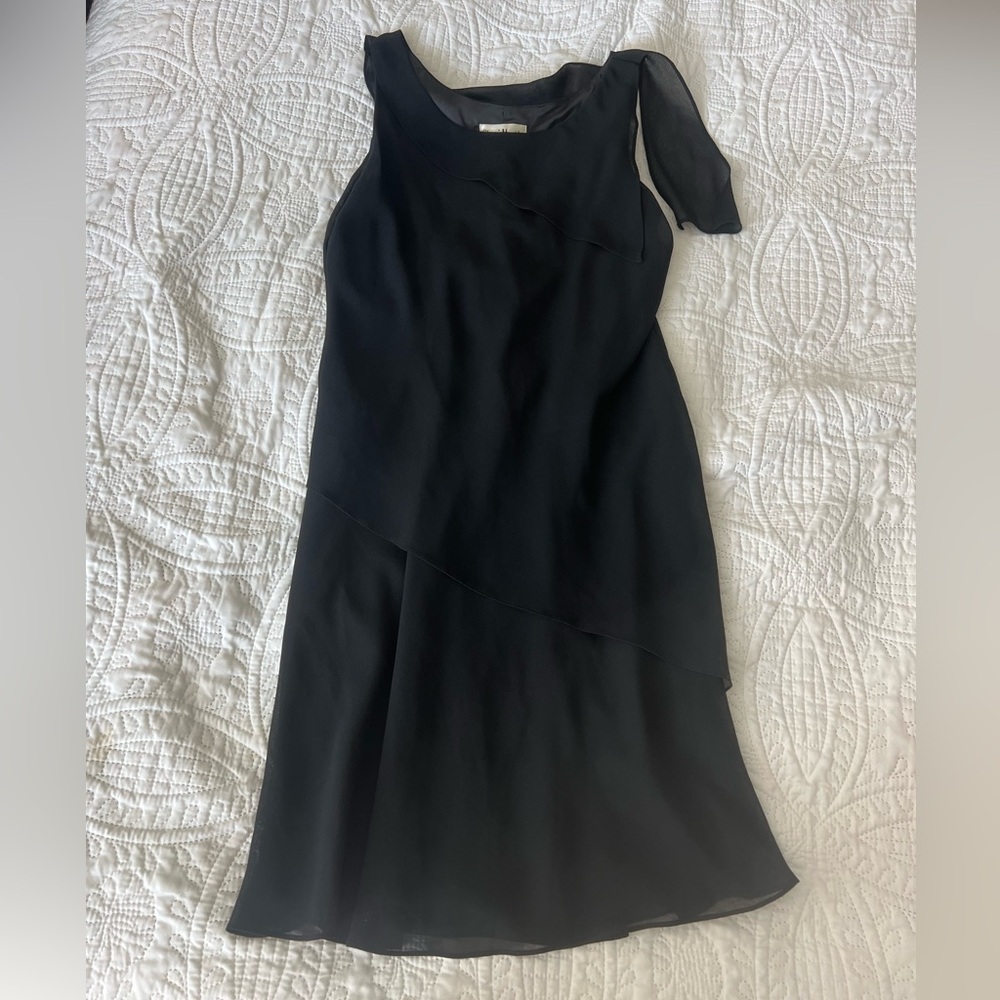 Sheri Martin One Shoulder Black Dress